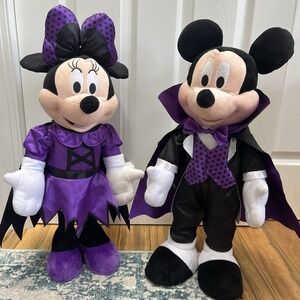 Disney Halloween Mickey & Minnie Mouse 24" Gemmy Purple Vampire Door‎ Greeters